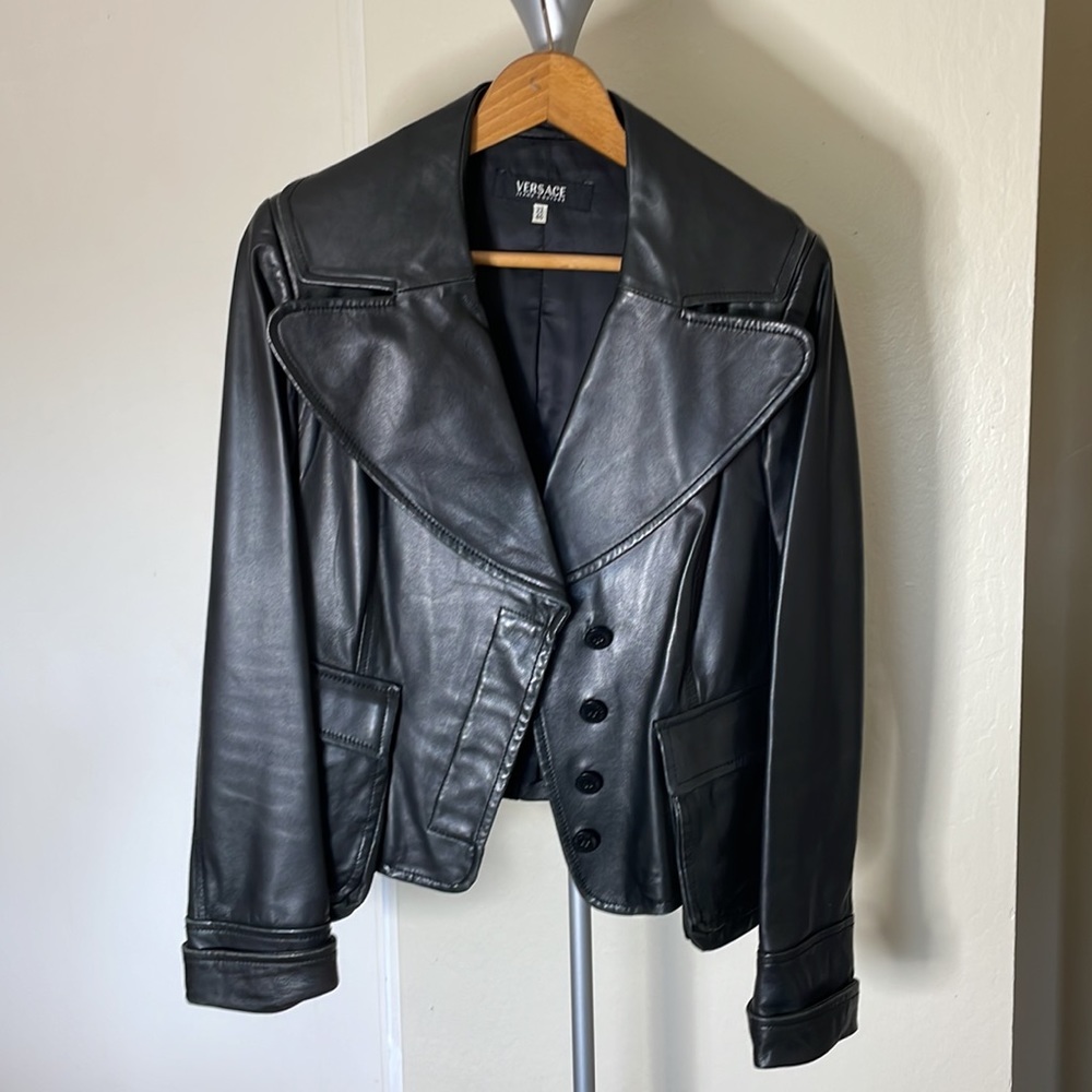 Original Versace Jeans Couture Real Leather Jacket